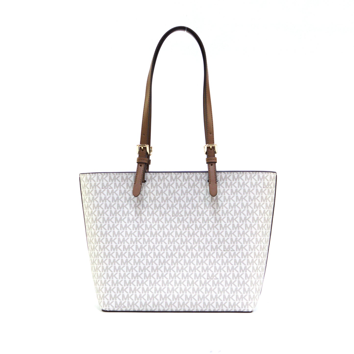 Michael Kors Jet Set Travel Medium Double Pocket Tote - Vanilla