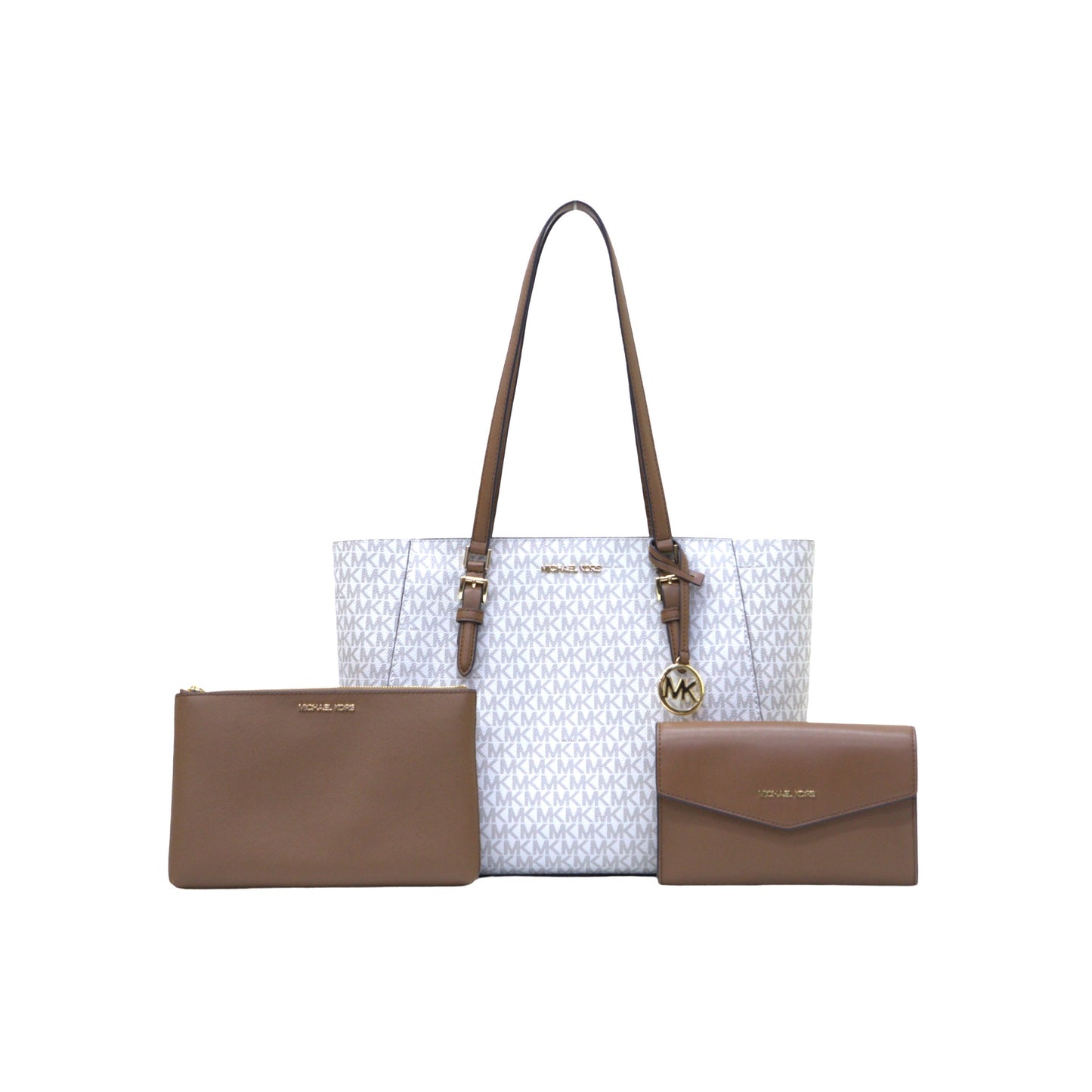 Michael Kors Charlotte Large 3-in-1 Tote Crossbody Handbag  - Vanilla