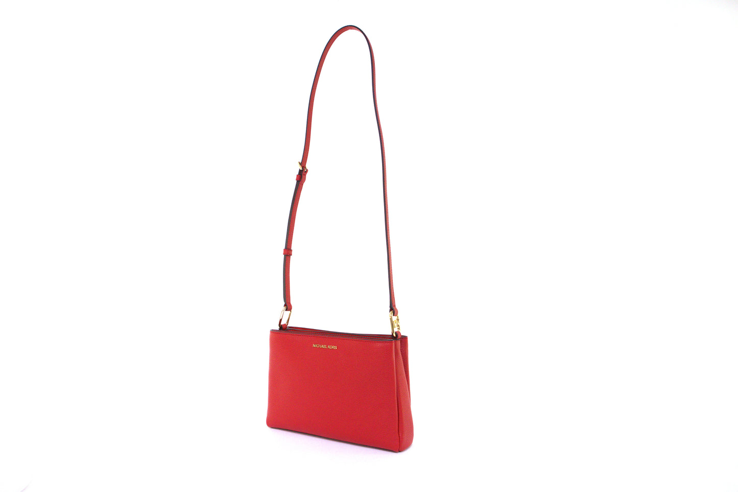 Michael Kors Trisha Medium Triple Compartment Crossbody Bag - Bright Red