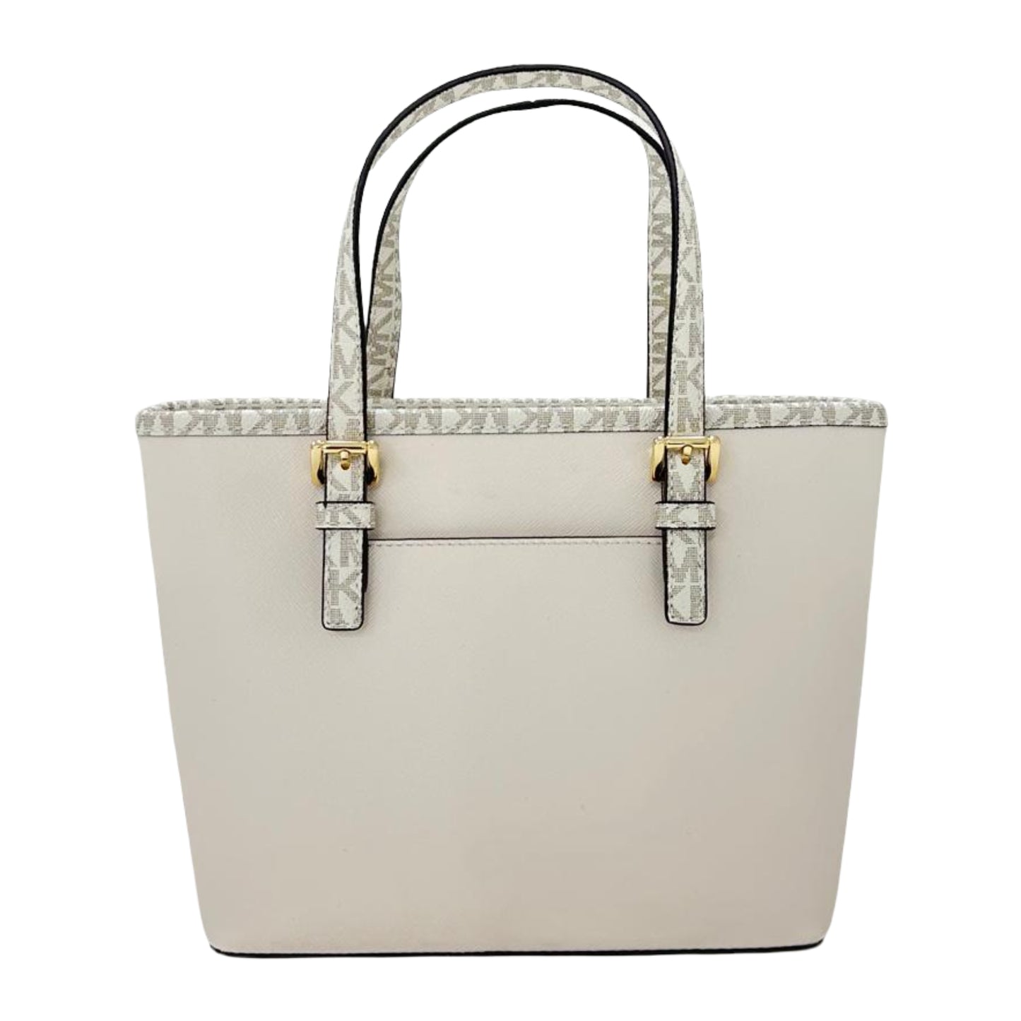 Michael Kors Jet Set Travel Extra-Small Top-Zip Tote Bag- Light Cream/ Multi