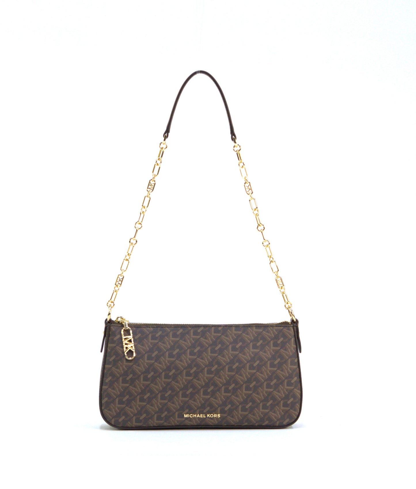 Michael Kors Empier Medium Chain Pouchette - Brown