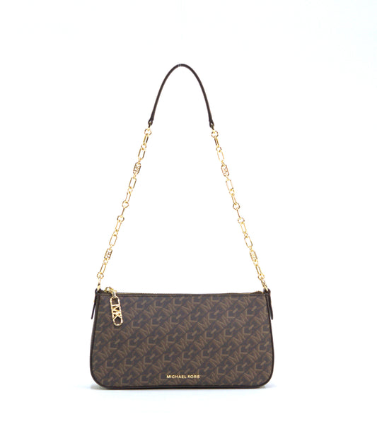 Michael Kors Empier Medium Chain Pouchette - Brown
