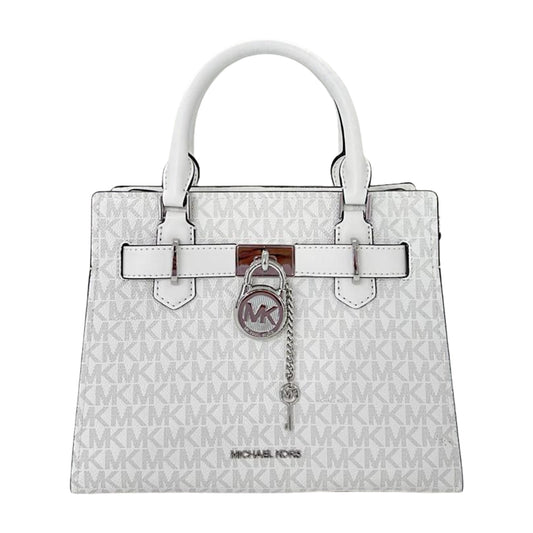 Michael Kors Hamilton Small Monogram Tote- White