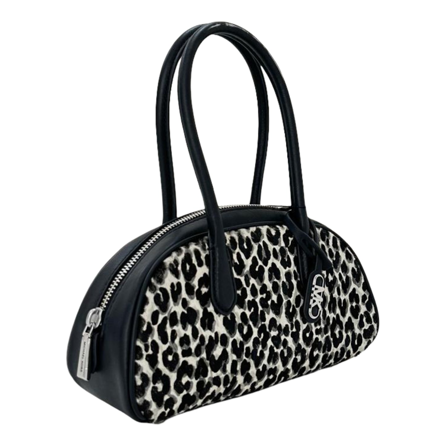 Michael Kors Lulu Small Handle Animal Print  Satchel -Black Multi