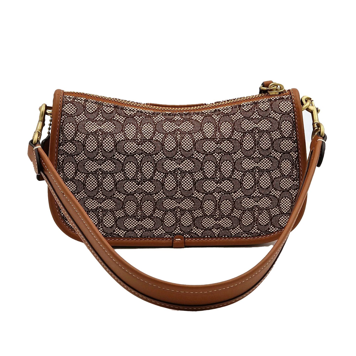 Coach Women's Swinger In Micro Signature Jacquard - Brown