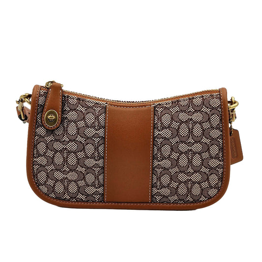 Coach Women's Swinger In Micro Signature Jacquard - Brown