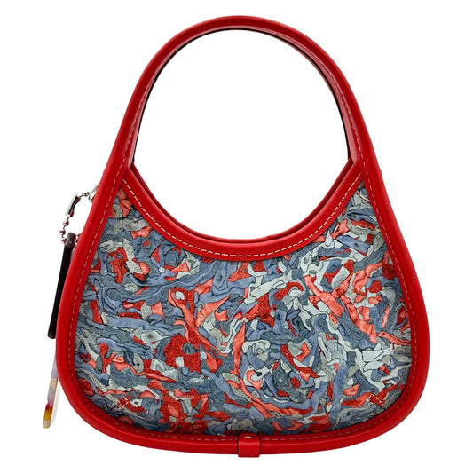 Coach Mini Ergo Bag In Upcrushed Upcrafted Leather - Miami Red Multi