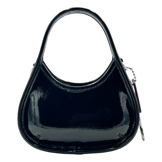 Coach Mini Ergo Bag In Crinkle Patent Coachtopia Leather - Black
