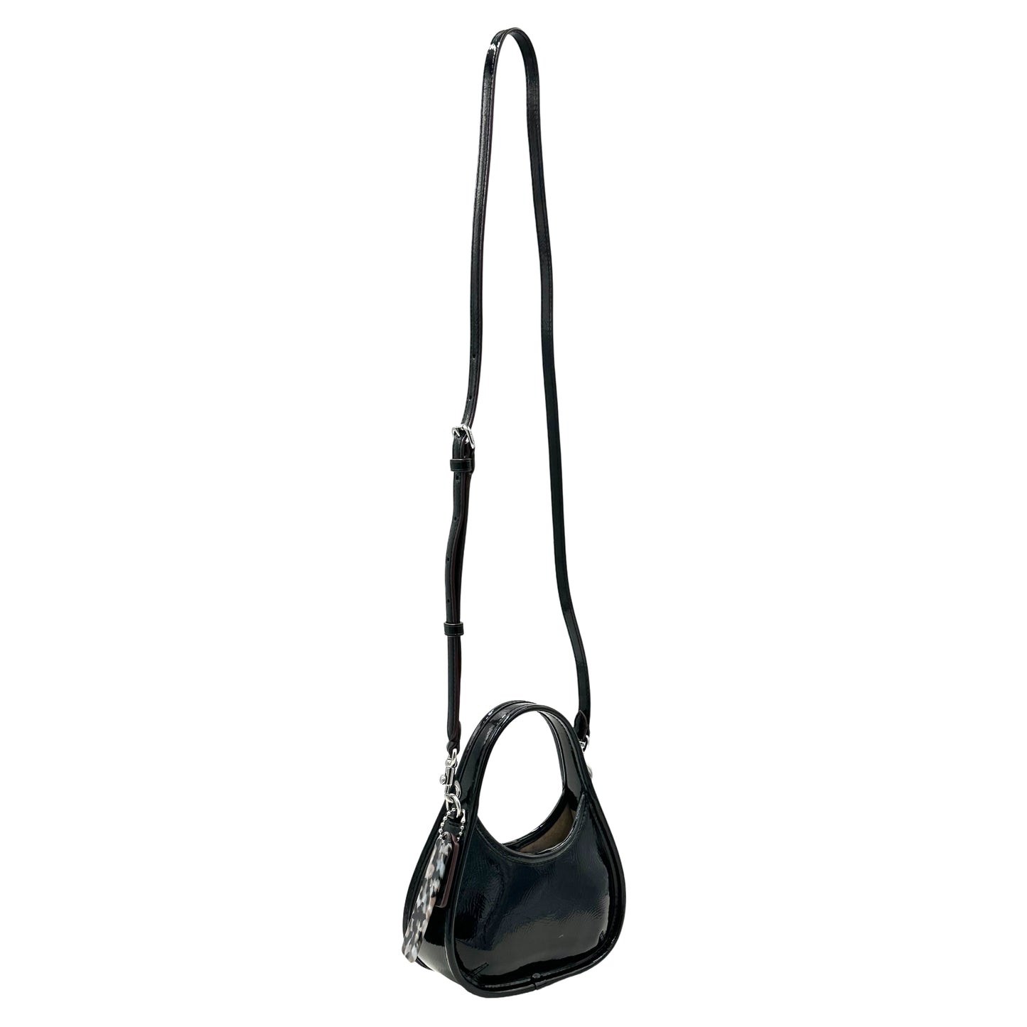 Coach Mini Ergo Bag In Crinkle Patent Coachtopia Leather - Black