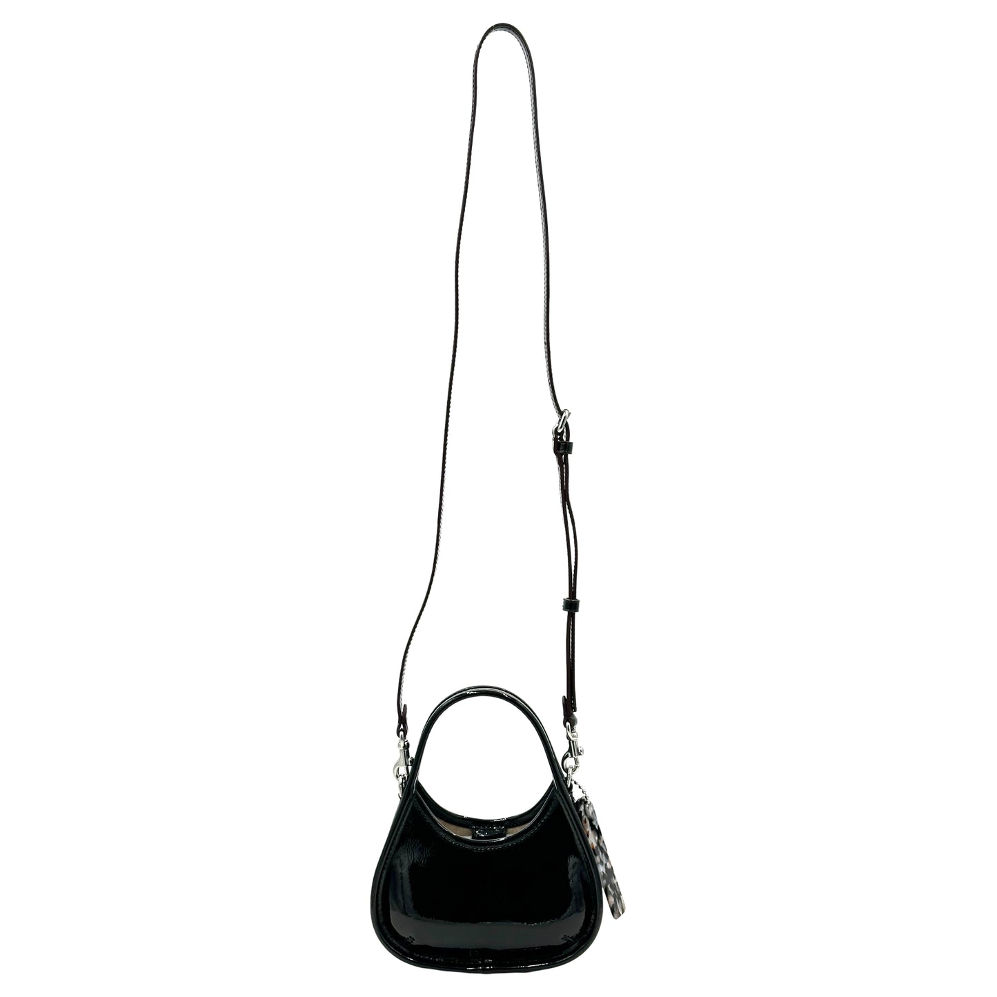 Coach Mini Ergo Bag In Crinkle Patent Coachtopia Leather - Black
