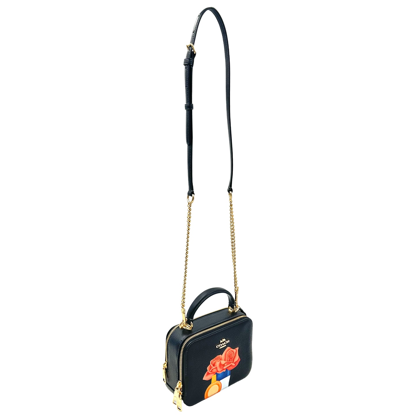 Coach X Tom Wesselmann Flower Box Crossbody -  Black Multi