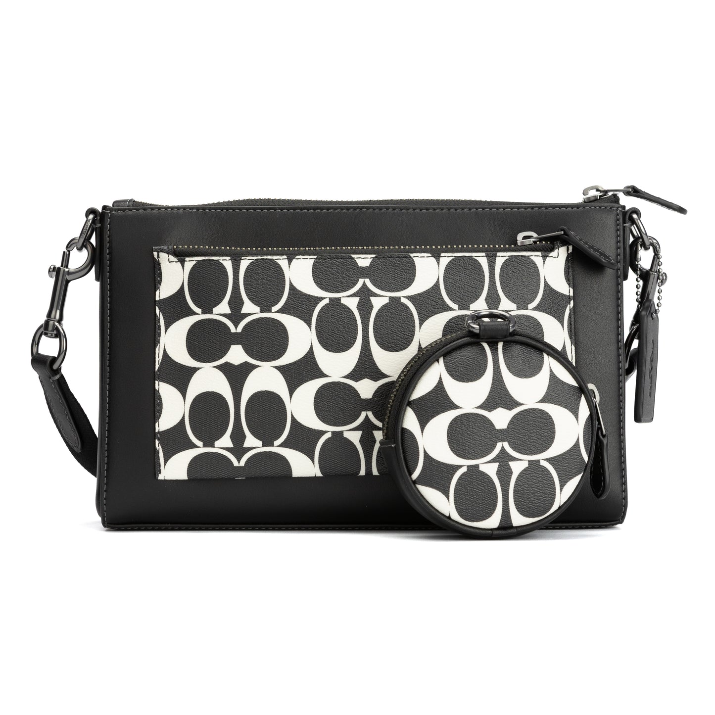 Coach Holden Crossbody In Signature Canvas - Gunmetal/Black/Chalk - 196395193981