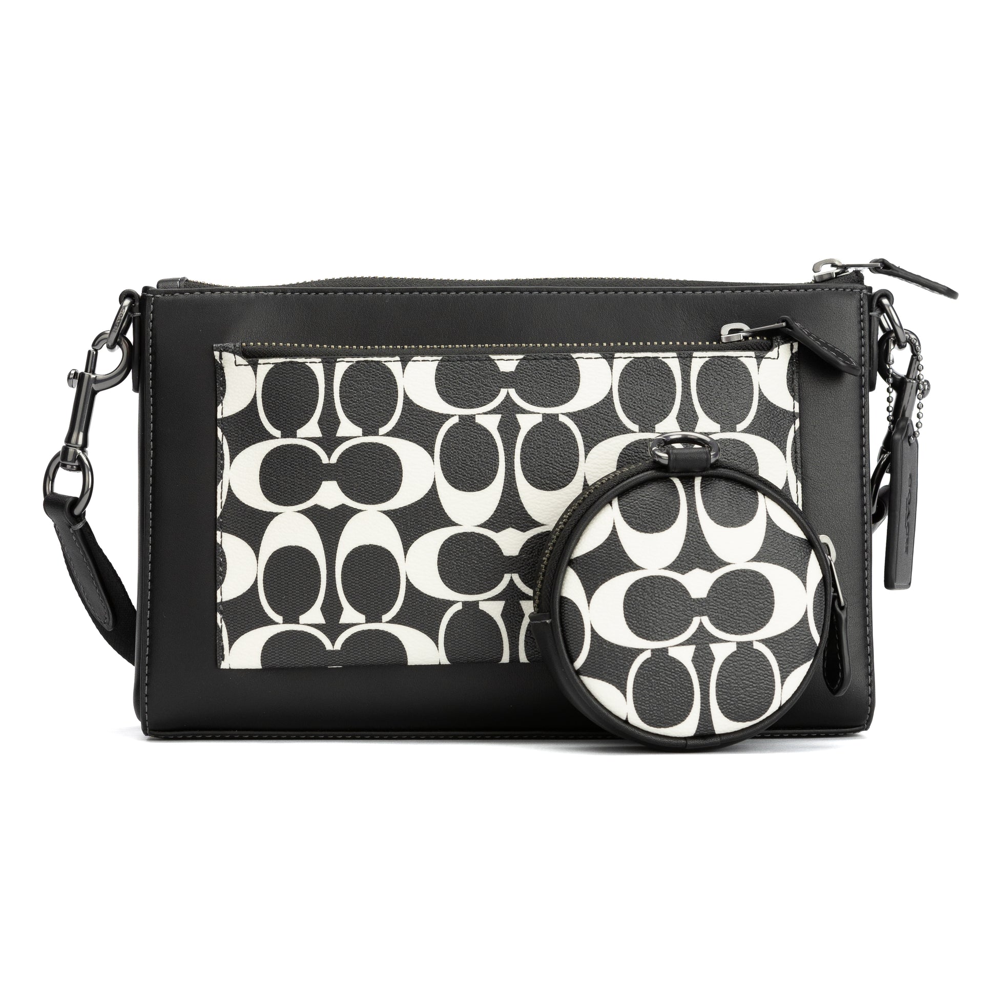 Coach Holden Crossbody In Signature Canvas - Gunmetal/Black/Chalk - 196395193981