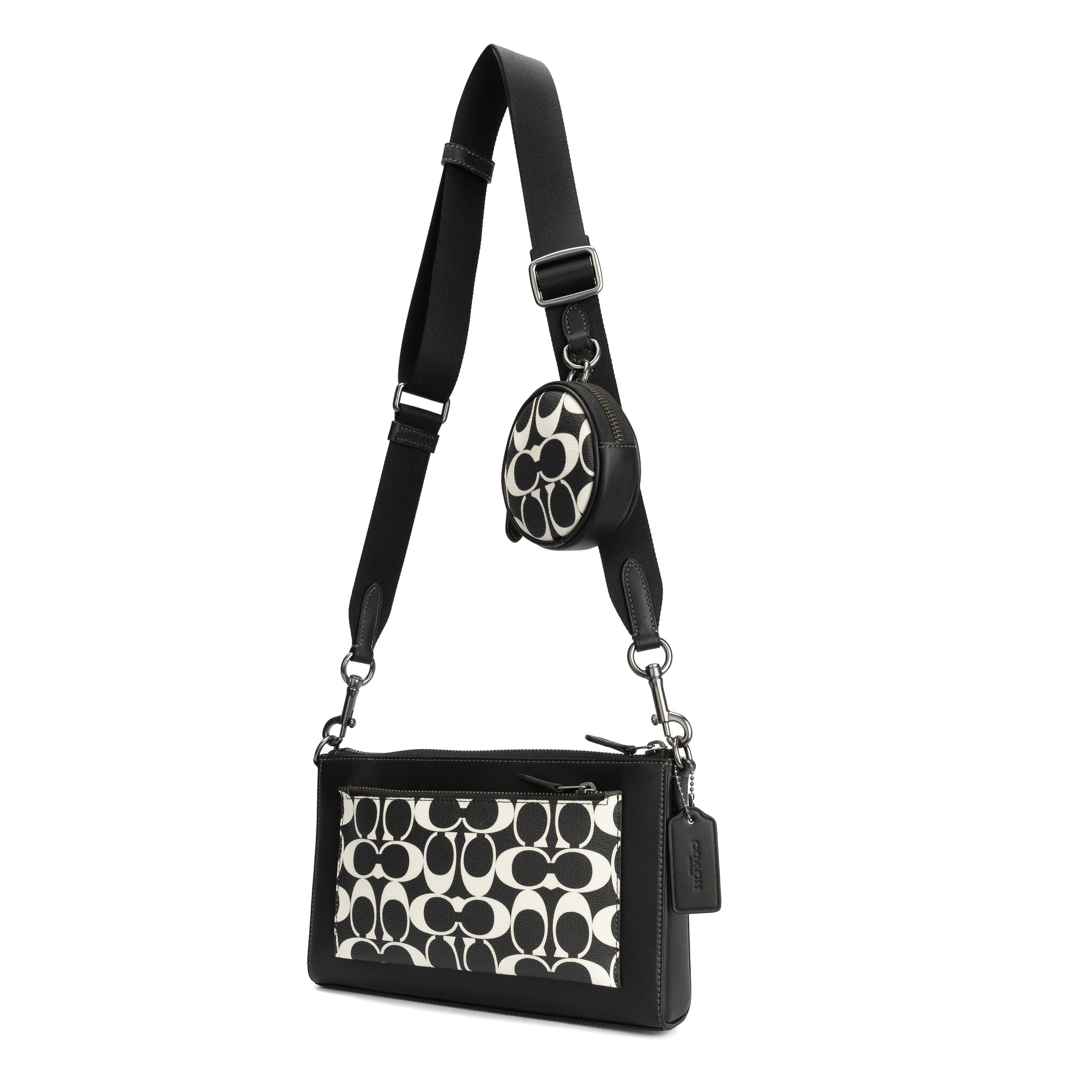 Coach Holden Crossbody In Signature Canvas - Gunmetal/Black/Chalk - 196395193981