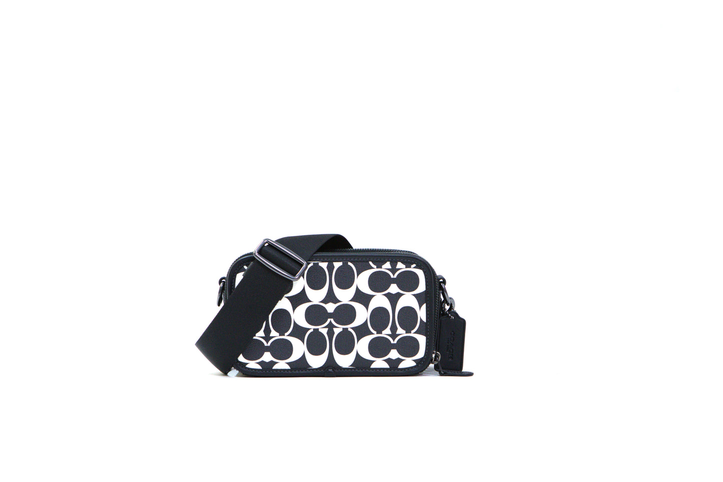 Coach Wyatt Crossbody In Signature Canvas - Gunmetal/Black/Chalk