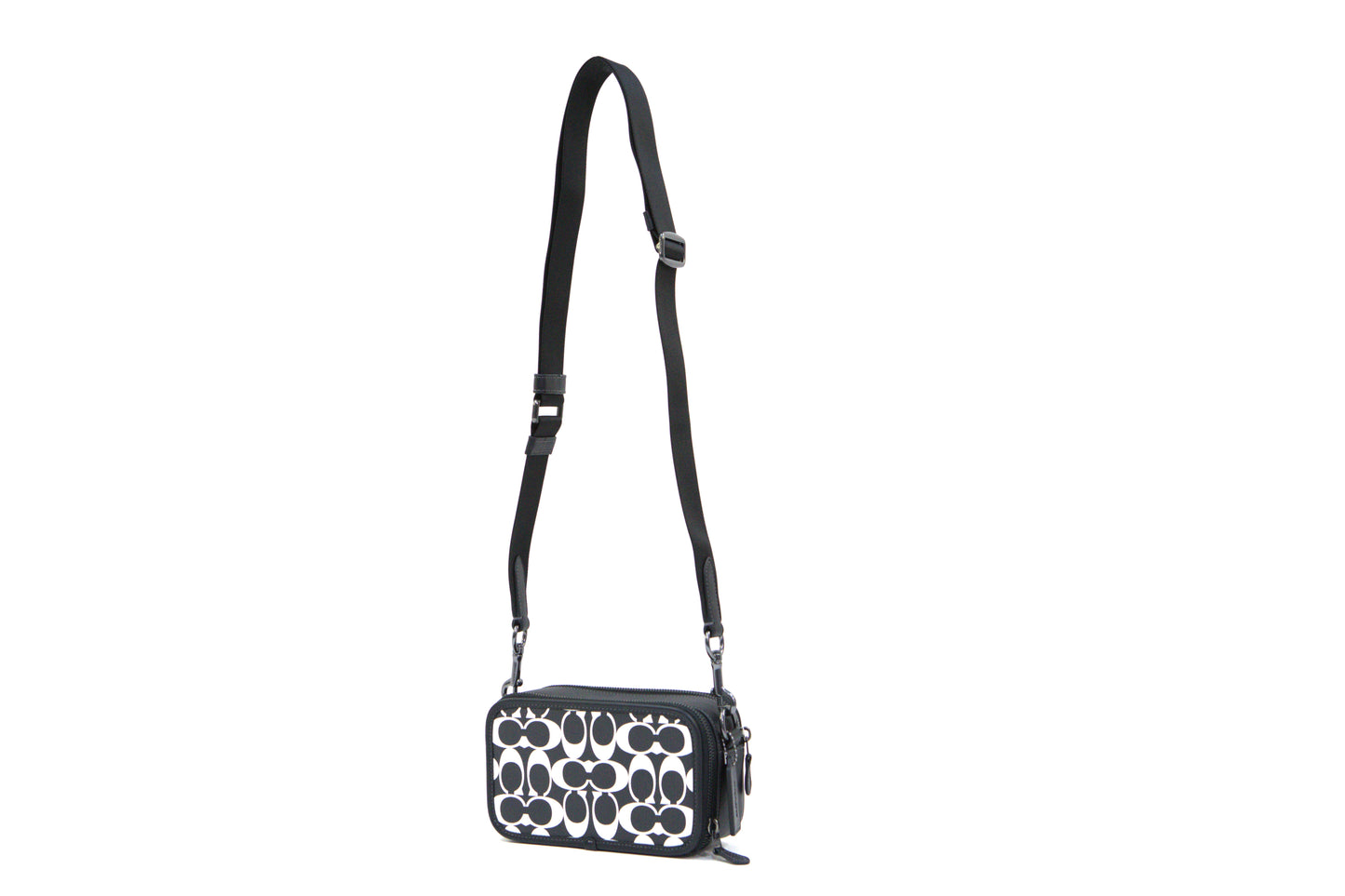 Coach Wyatt Crossbody In Signature Canvas - Gunmetal/Black/Chalk