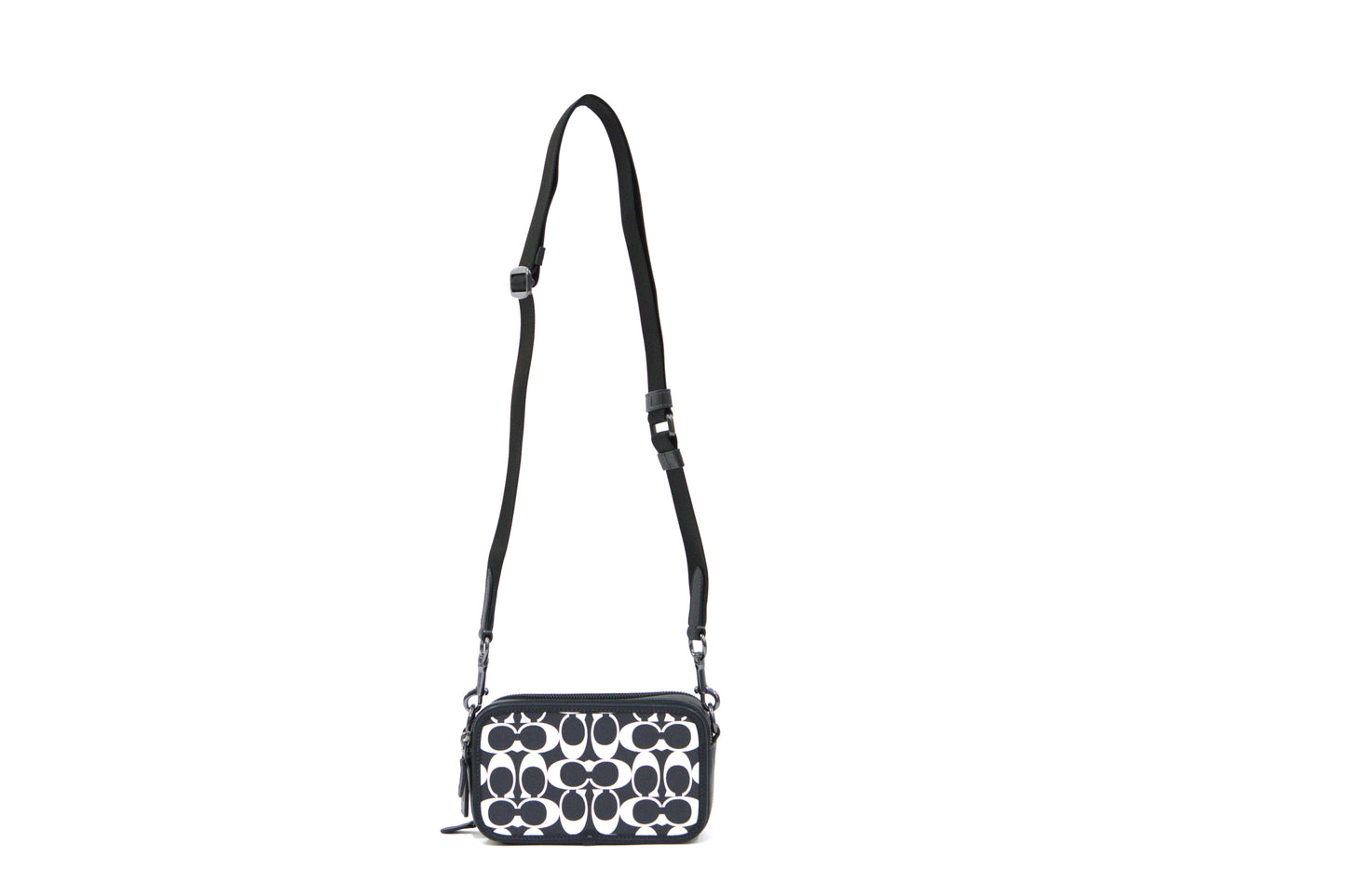 Coach Wyatt Crossbody In Signature Canvas - Gunmetal/Black/Chalk