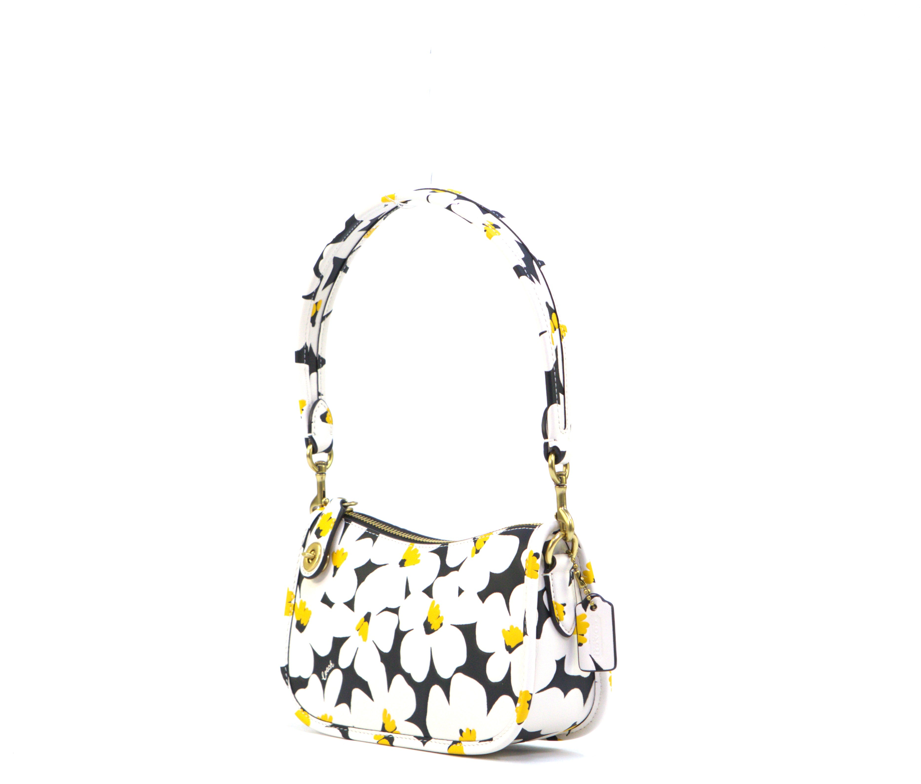 Coach Floral Print Glovetanned Leather Swinger Bag 20 - Chalk Multi