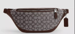 Coach Warren Belt Bag In Signature Jacquard- Tan/ Multi