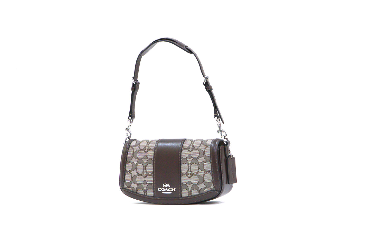 Coach Andrea Shoulder Bag In Signature Jacquard - Oak/Maple