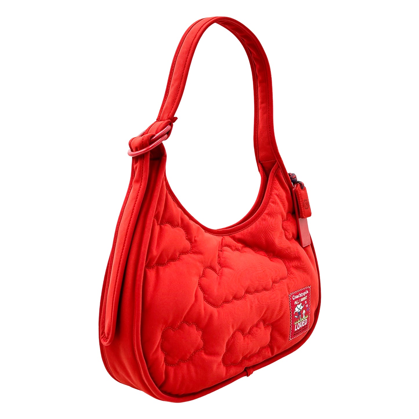 Coach Coachtopia Loop Ergo Bag With Cloud Quilting- Rosebud Red
