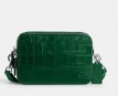 Coach Croc Embossed Charter Crossbody Bag 19- Green
