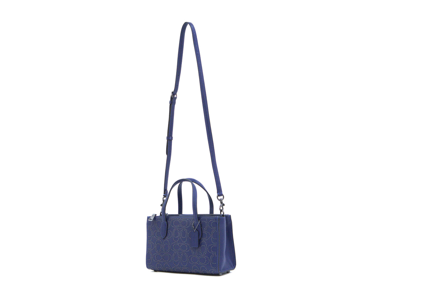Coach Nina Small Tote Bag With Signature Rivets - Navy