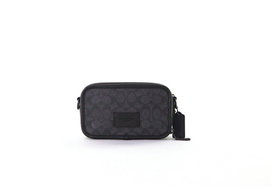 Coach Wyatt Crossbody Bag In Signature Canvas - Charcoal Black