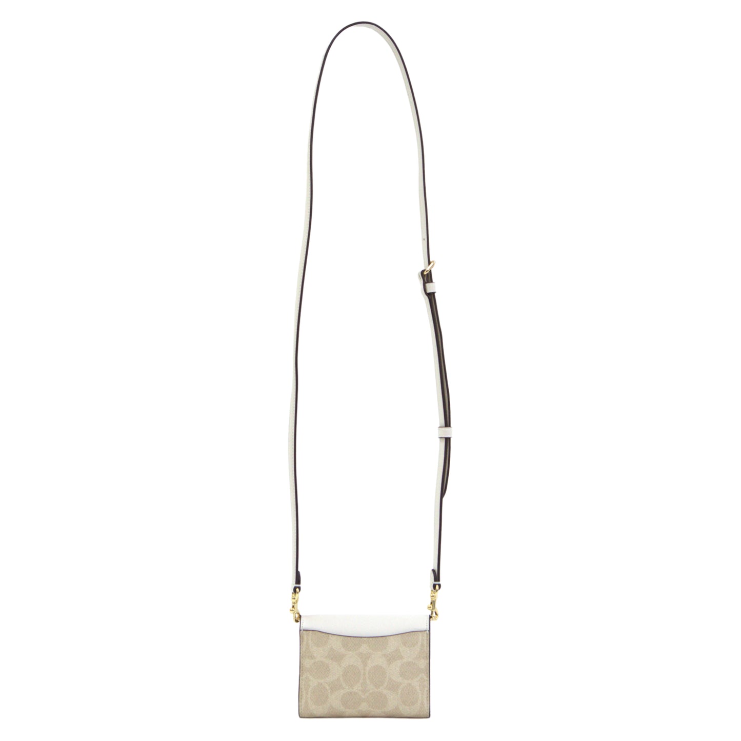 Coach Mini Envelope Wallet With Strap In Signature Canvas - Sand Chalk