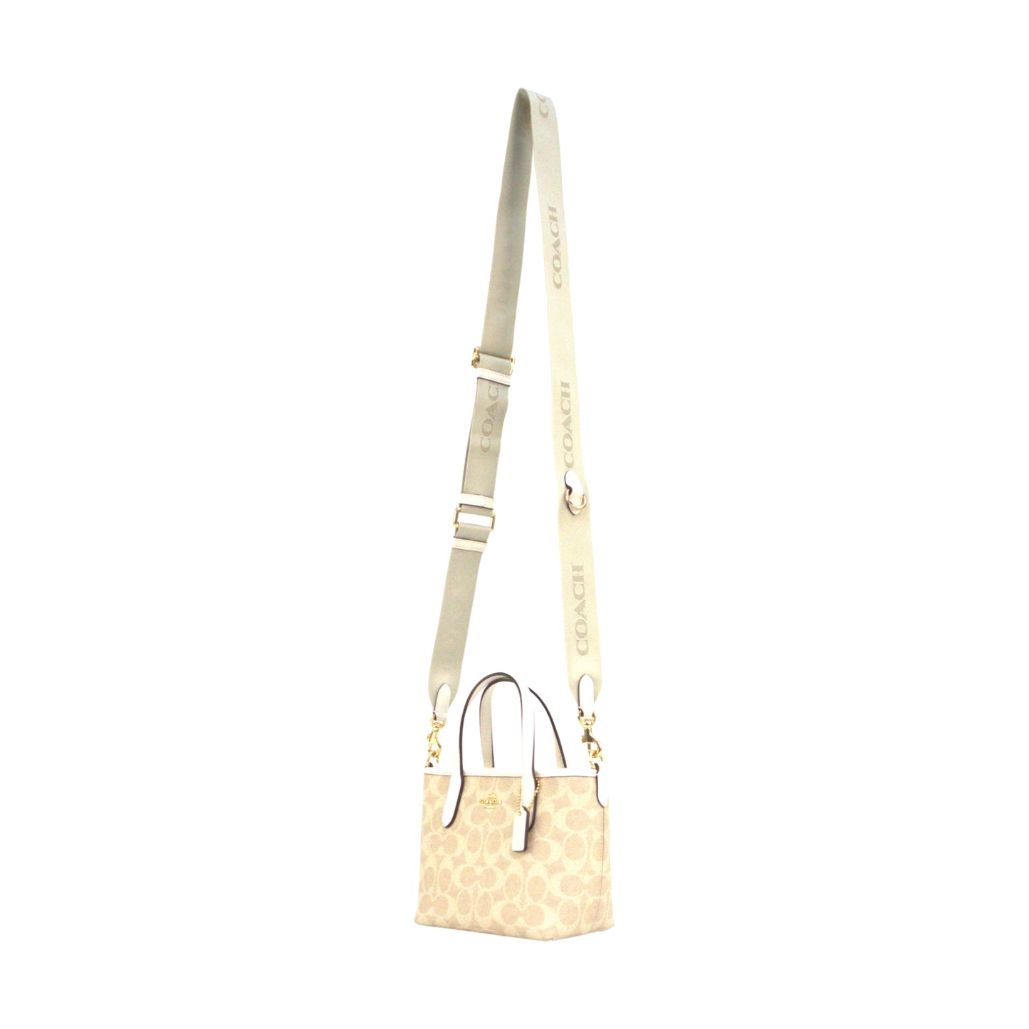 Coach City Mini Tote Bag In Signature Canvas - Sand Chalk