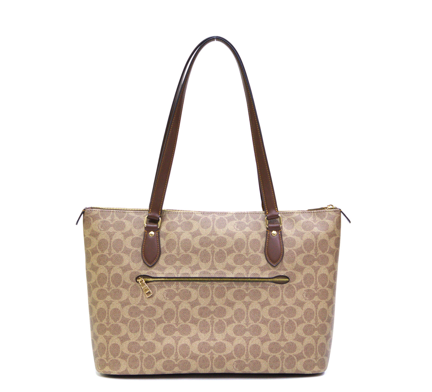 Coach Gallery Tote Bag In Signature Canvas - Tan/Black