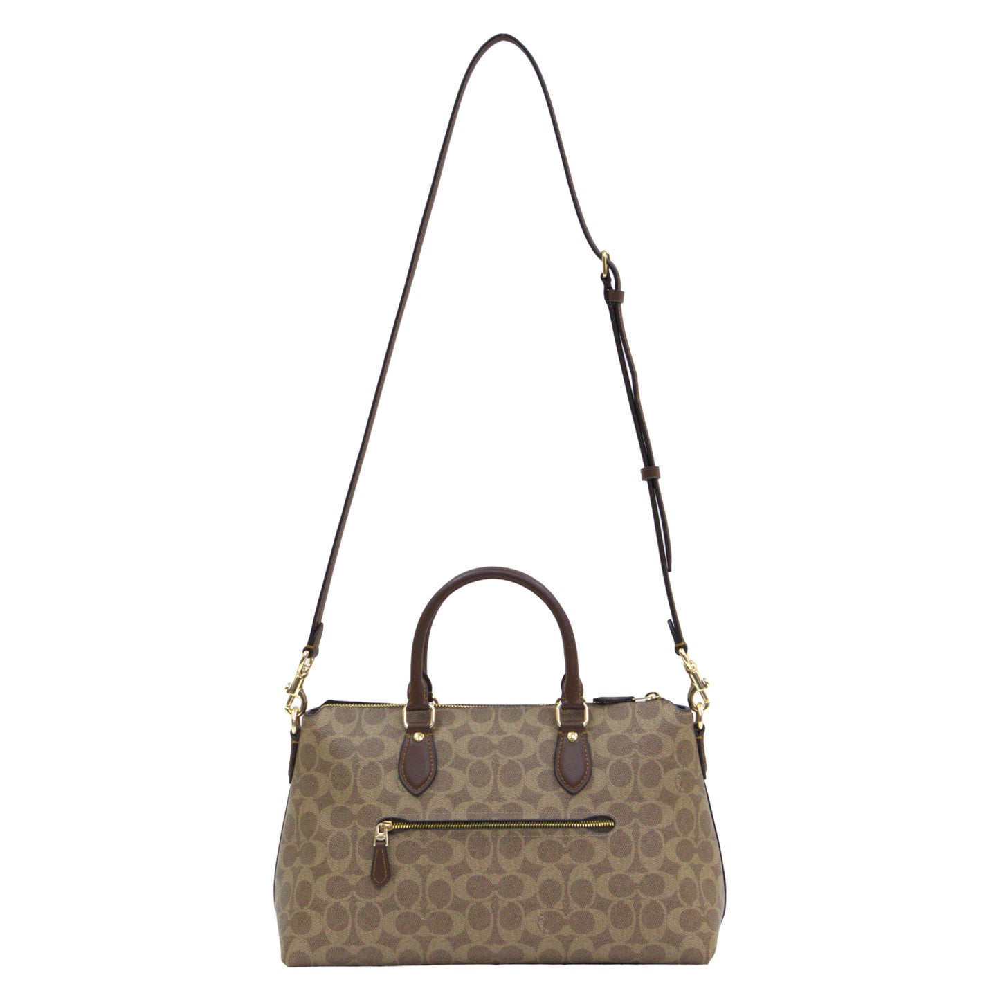 Coach Georgia Satchel Bag In Signature Canvas - Tan/Brown