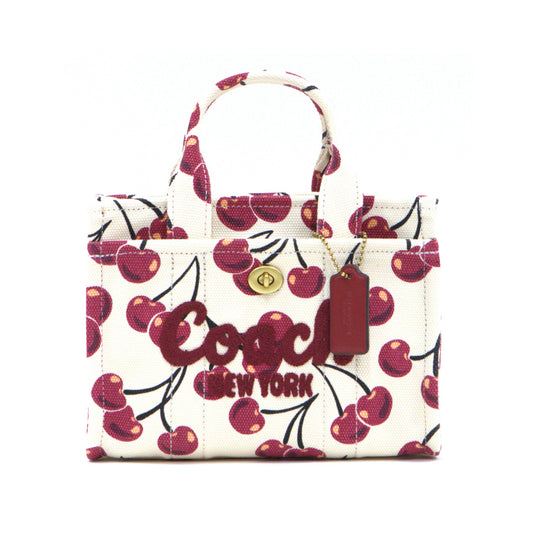 Coach Cargo Tote Bag 20 with Cherry Print - Chalk Multi