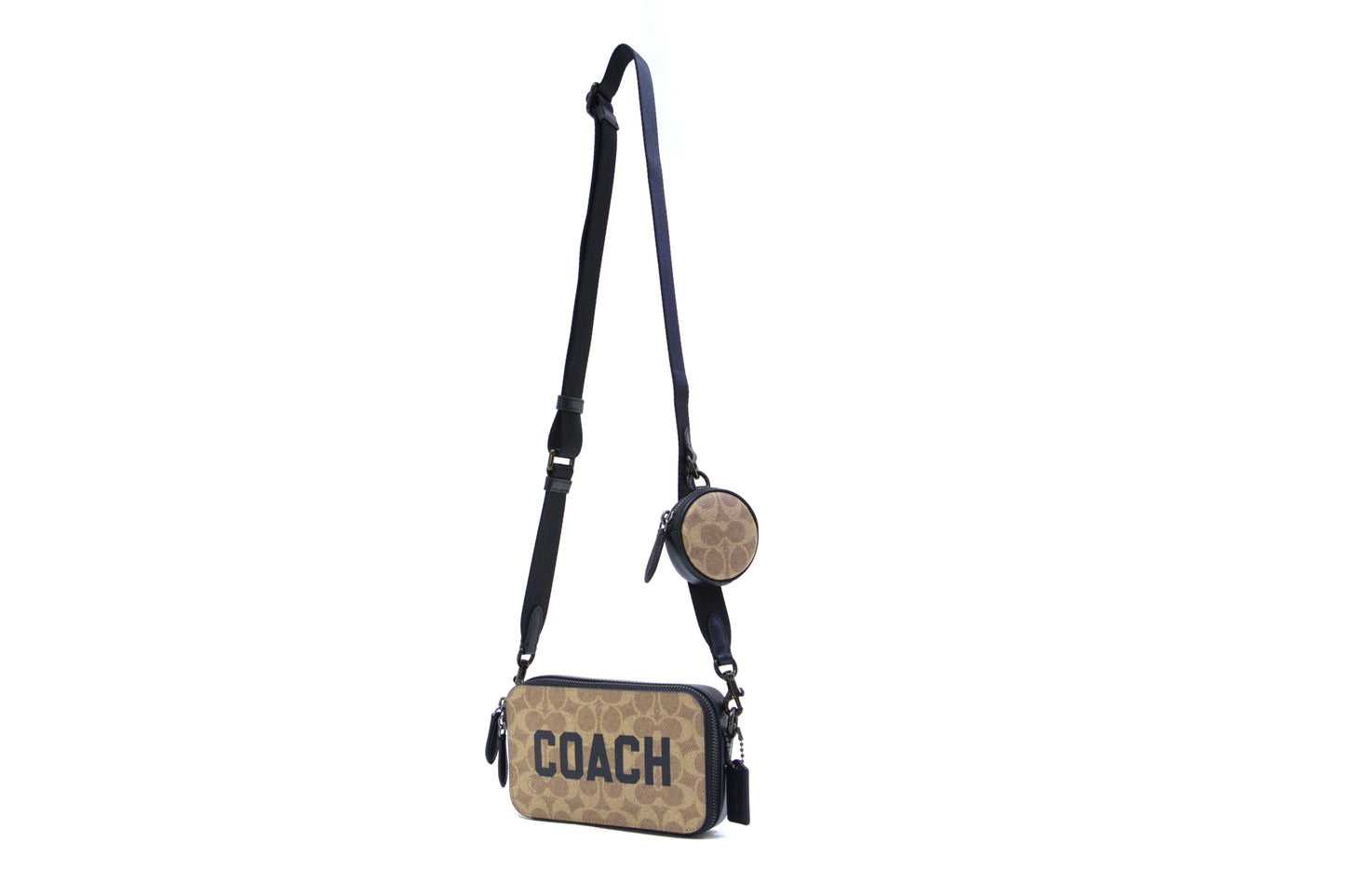 Coach Charter Crossbody Bag with Coach Graphic - Tan Multi