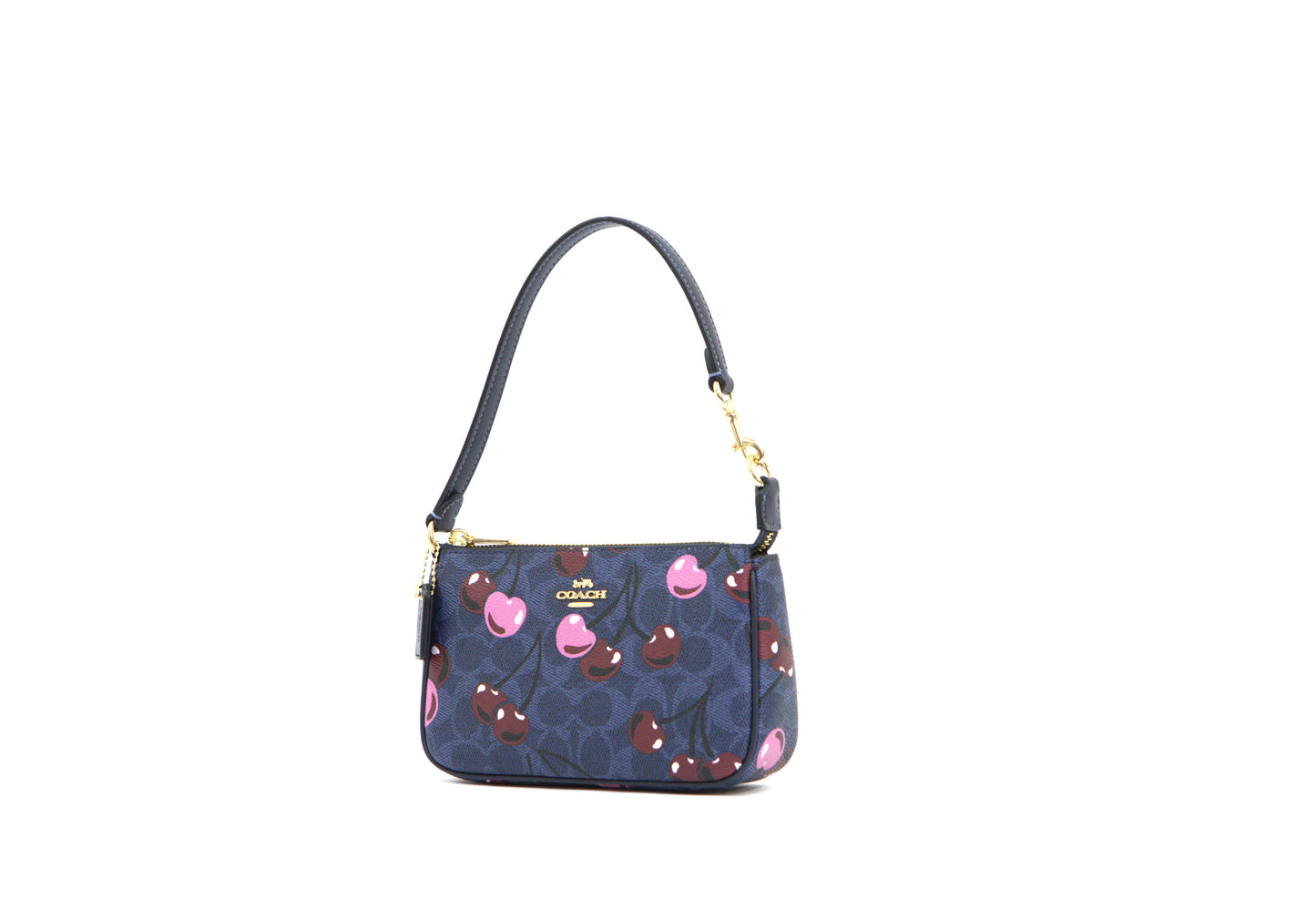 Coach Nolita 19 In Signature Canvas With Cherry Print - Denim Multi