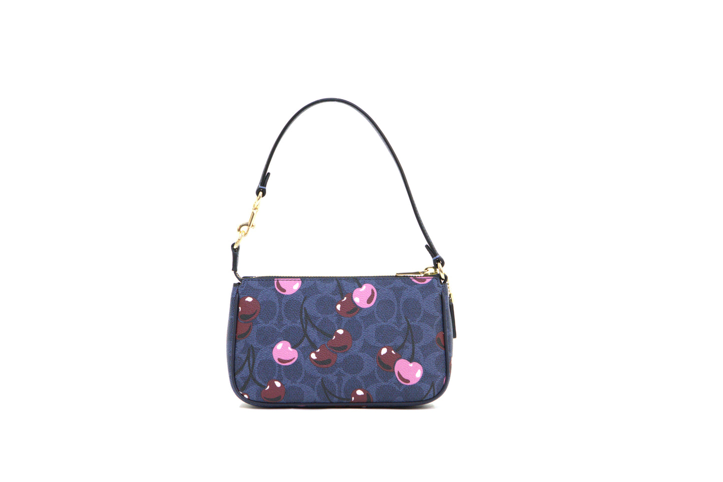 Coach Nolita 19 In Signature Canvas With Cherry Print - Denim Multi