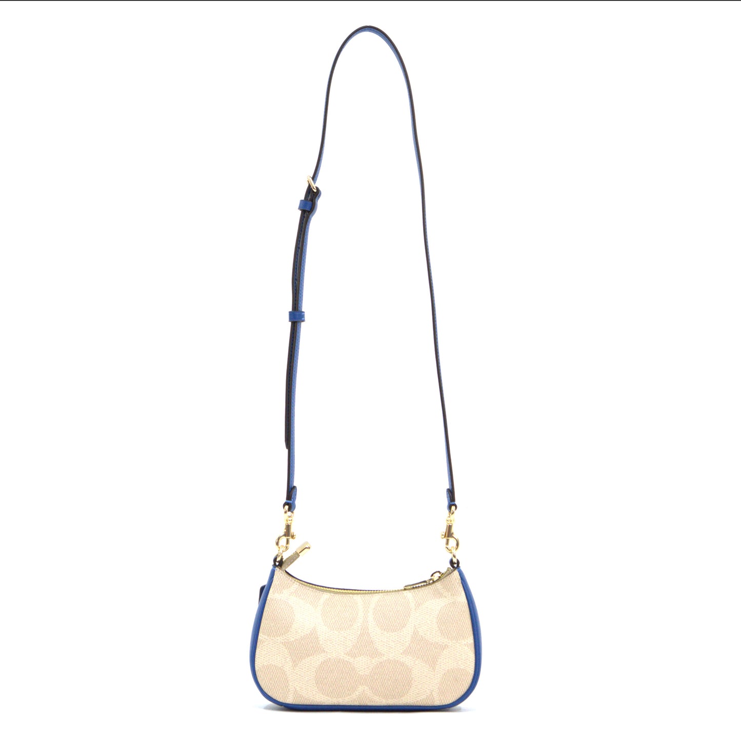 Coach Teri Mini Crossbody Bag In Signature Canvas With Coach Graphic - Sand/Pacific Bright Mineral