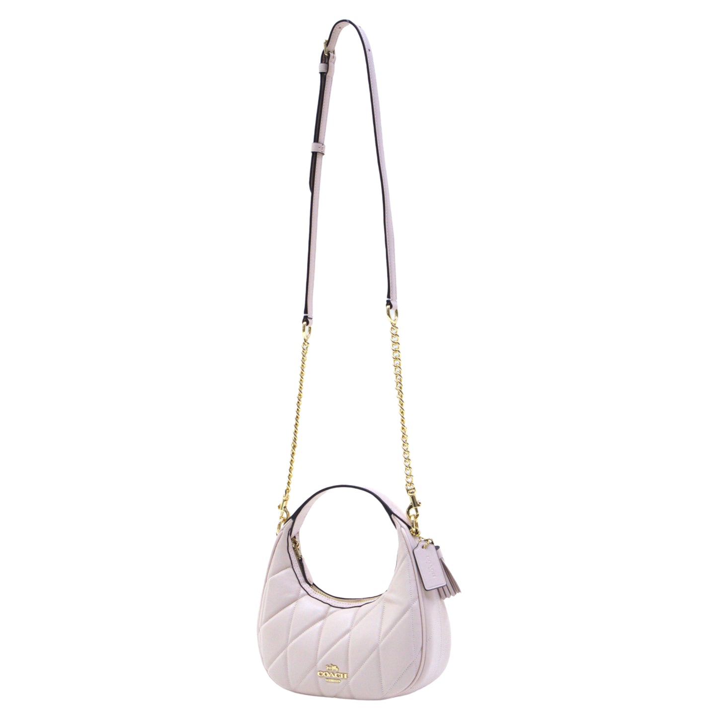Coach Carmen Mini Crossbody Bag With Quilting - Blush