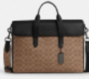 Coach Sullivan Brief In Signature canvas - Tan/Black