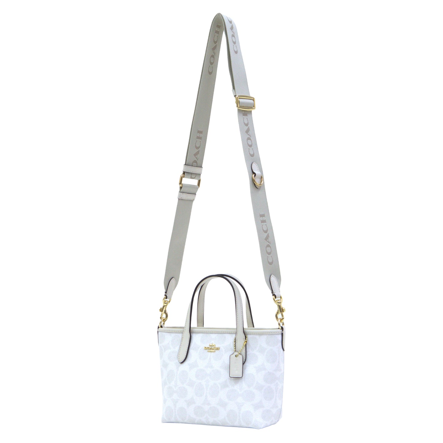 Coach City Mini Tote Signature Canvas - White/Chalk