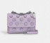 Coach Mini Klare Crossbody Bag with Floral Applique- Silver/ Lilac