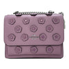 Coach Mini Klare Crossbody Bag with Floral Applique- Silver/ Lilac