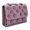 Coach Mini Klare Crossbody Bag with Floral Applique- Silver/ Lilac