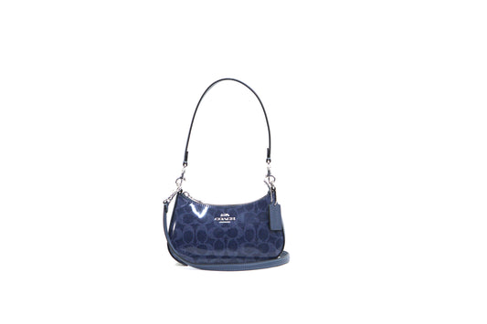 Coach Teri Mini Crossbody Bag In Signature Canvas - Dark Denim