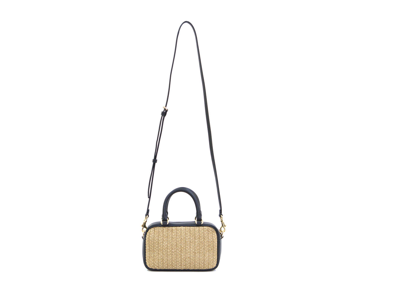 Coach Satchel Crossbody Straw - Toast Black