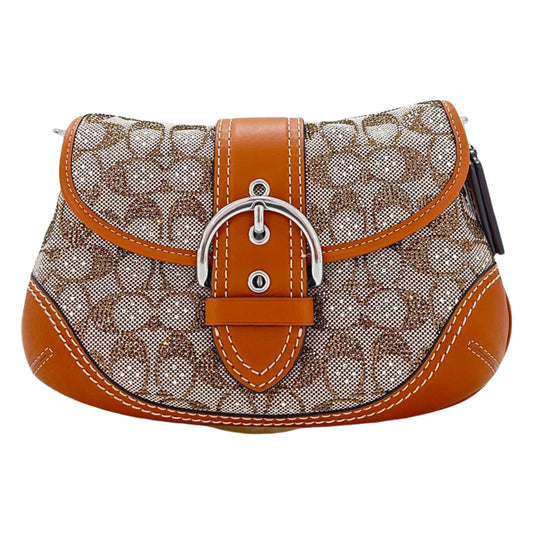 Coach Soho Flap Bag in Crystal Signature Jacquard - Burnished Amber