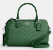 Coach Rowan Satchel Bag In Signature Canvas - Bright Jade