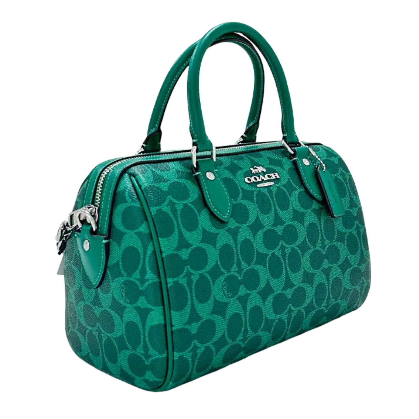 Coach Rowan Satchel Bag In Signature Canvas - Bright Jade