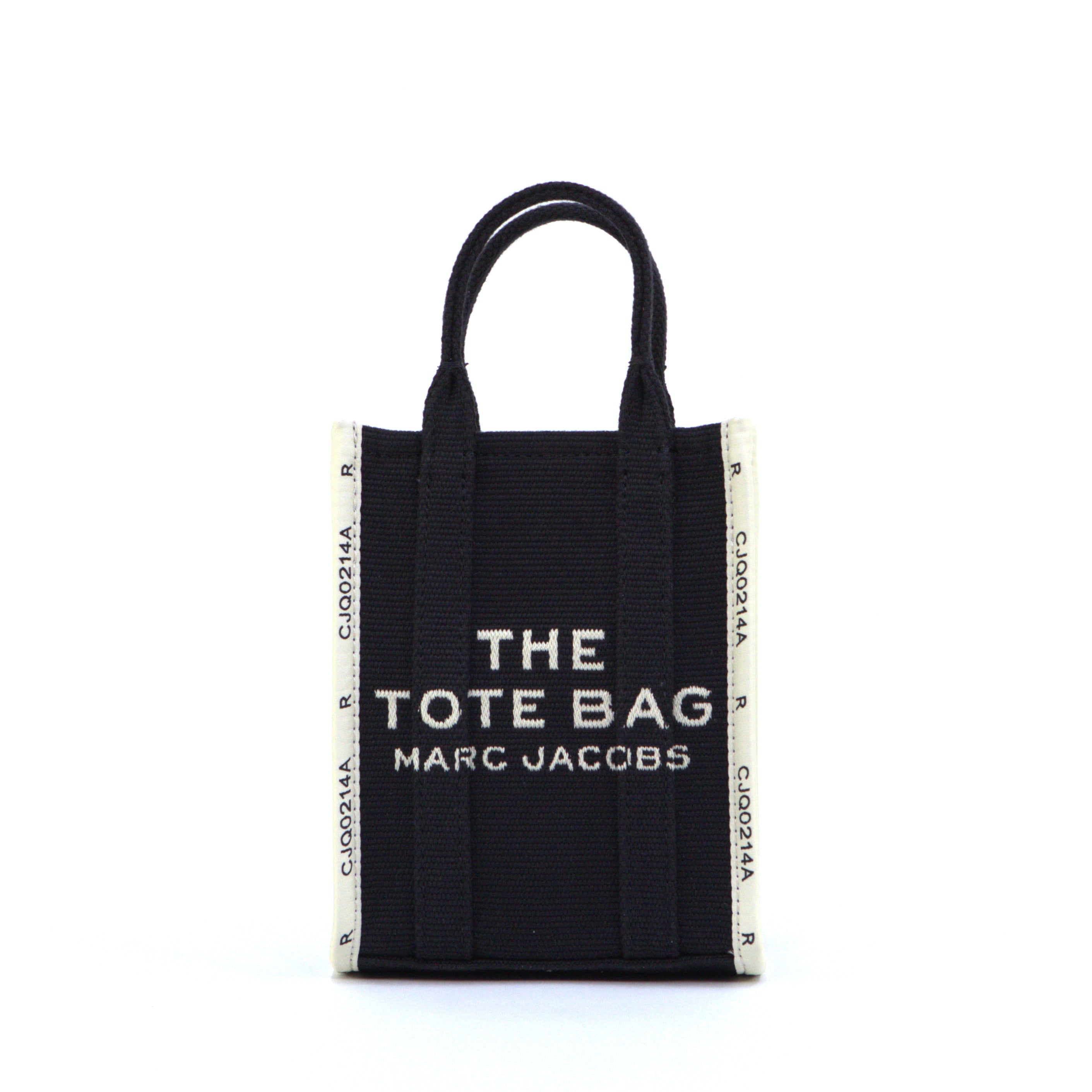 Marc Jacobs The Jacquard Mini Tote Bag Crossbody- Black