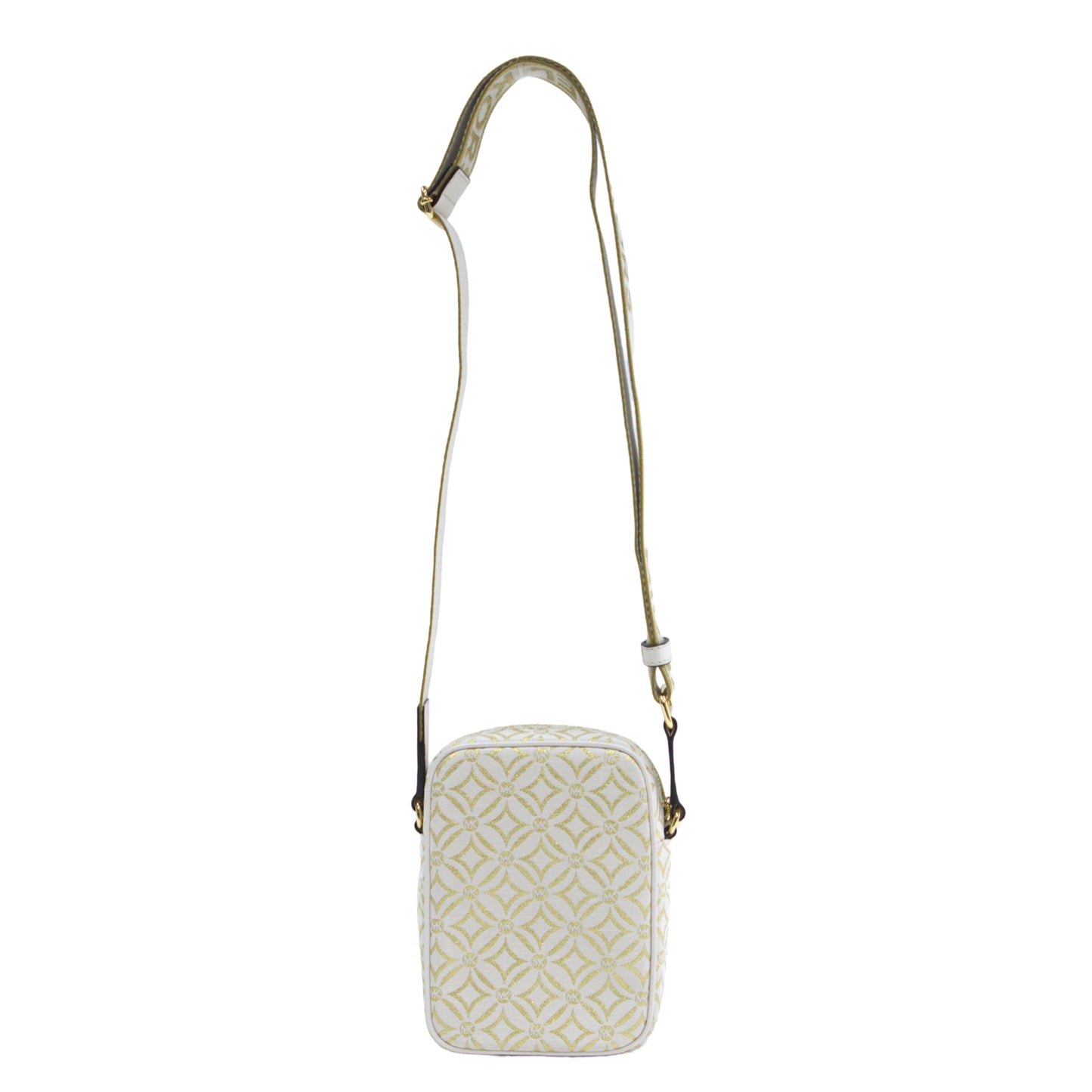 Michael Kors Jet Set Medium Logo North/South Pocket Crossbody Bag - Light Cream